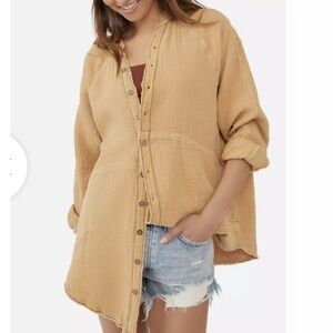 Free people We The Free Summer Daydream Button Down Size M